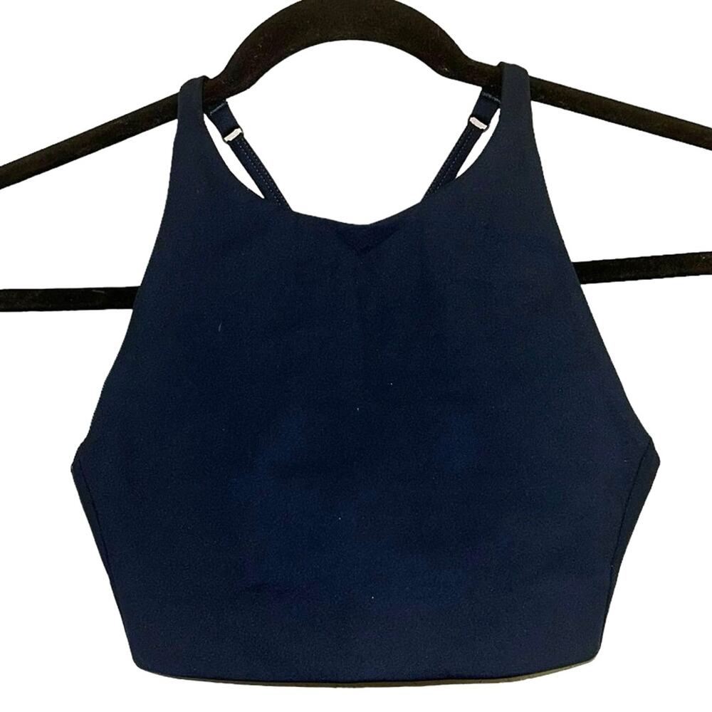 Girlfriend Collective Topanga Halter Sports Bra Midnight XS Yoga